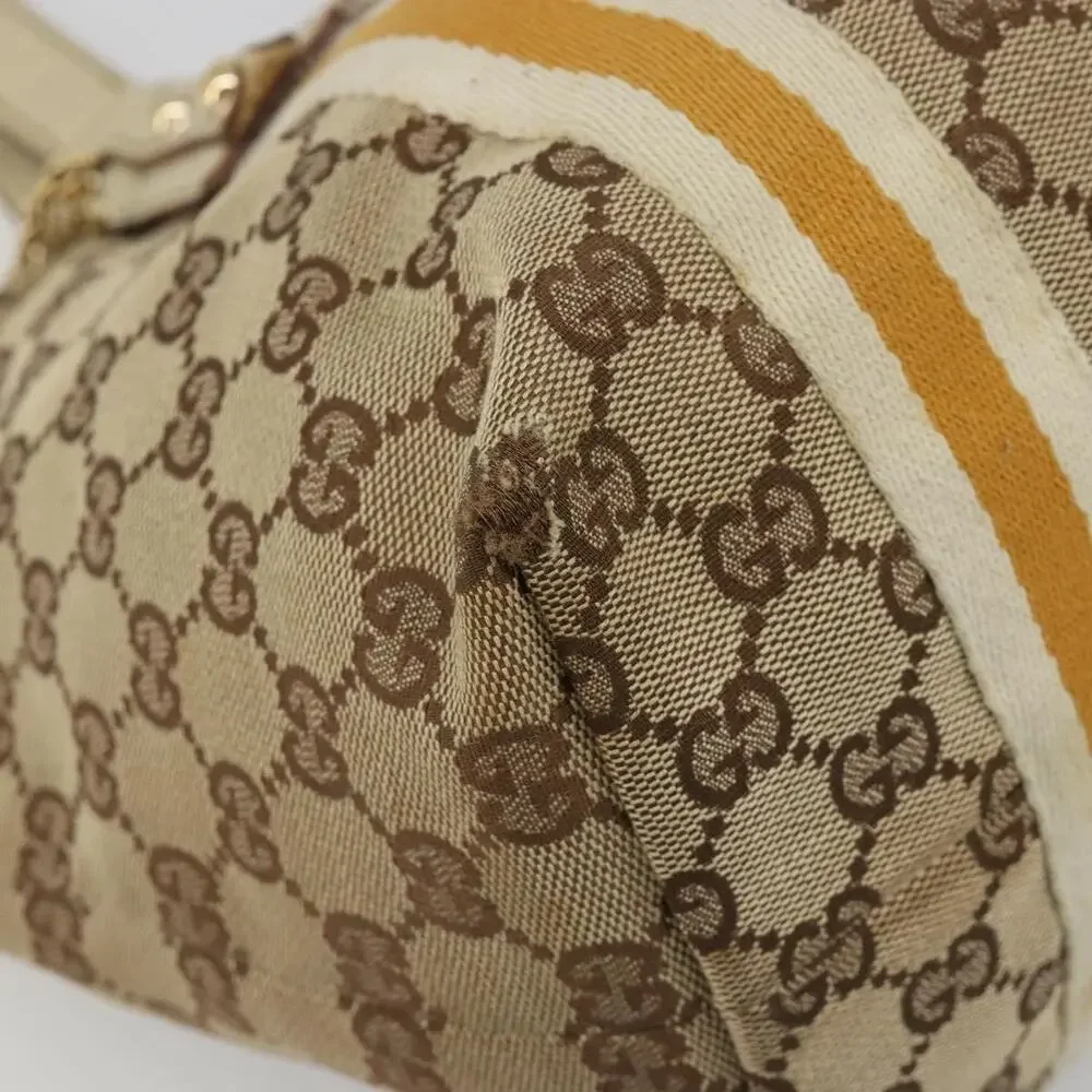 Gucci GG Canvas Web Tote Beige